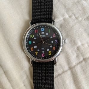 Women's Timex black rainbow watch